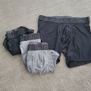 Under Armour Tech BoxerJock boxer briefs 4 pack Black Gray mens medium 31-34